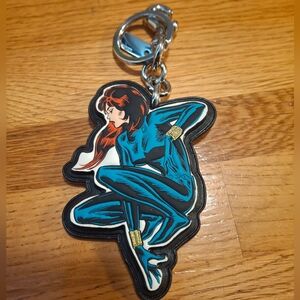 Coach X Marvel Black Widow Bag Charm Key Fob